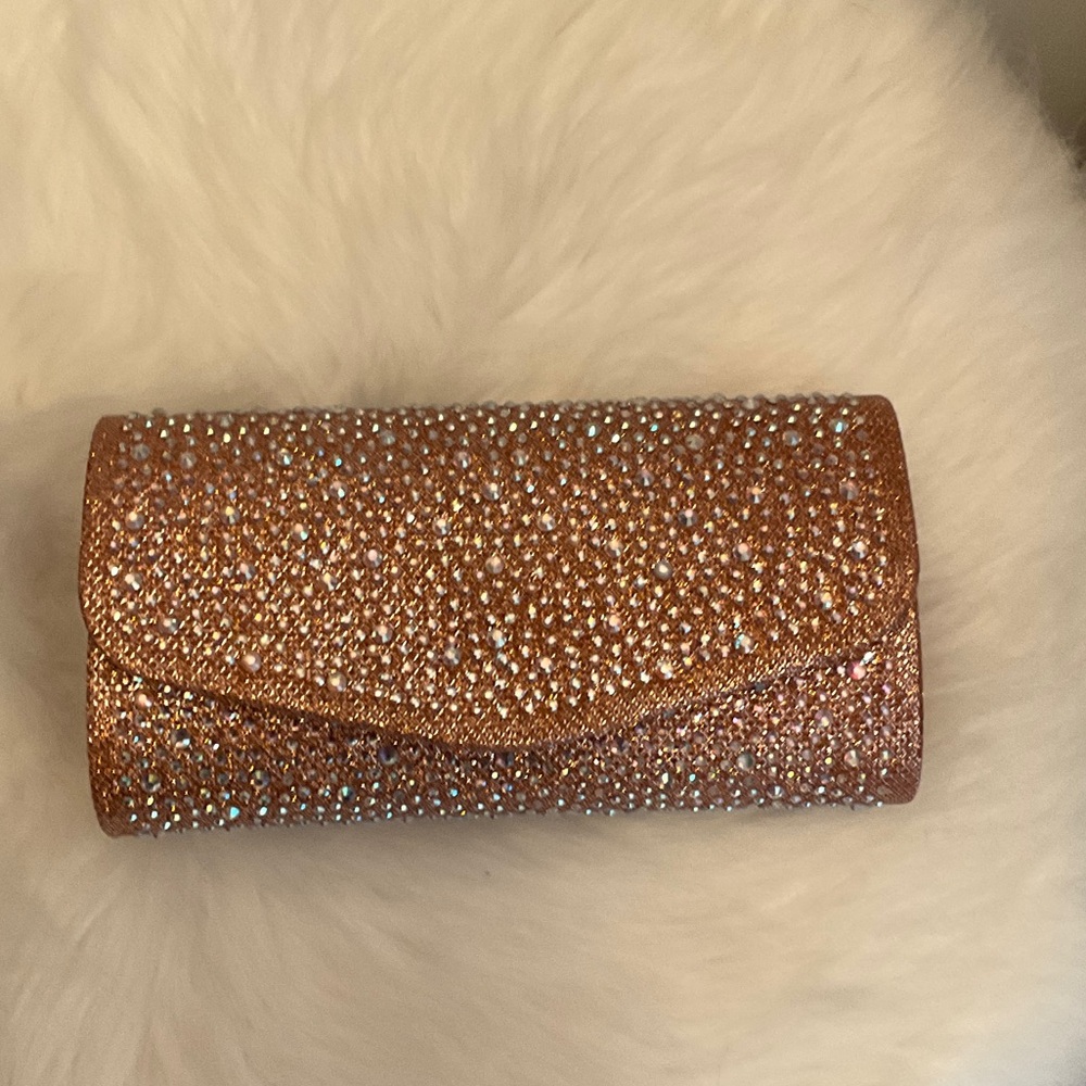 Pink rhinestone clutch bag (3 items for $15)